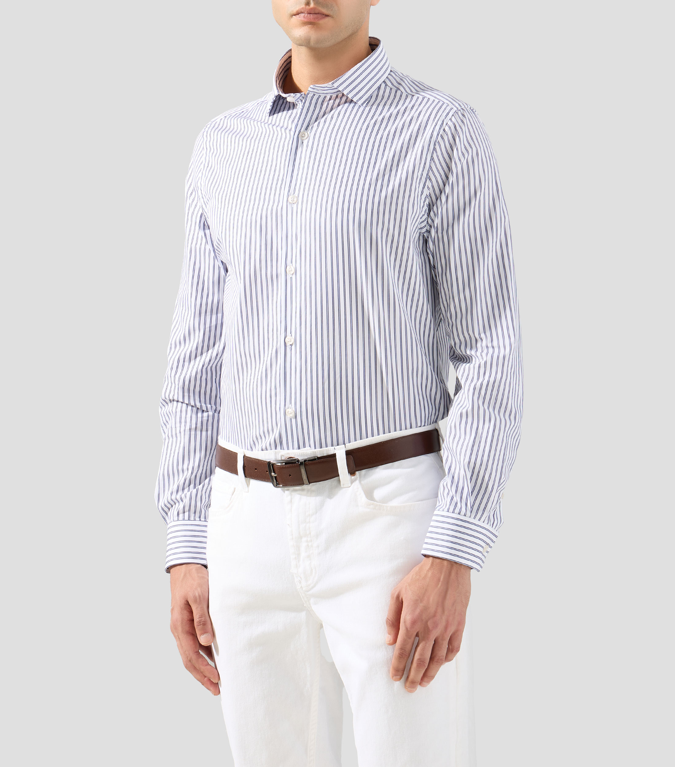 Camisa rayas manga larga Hombre